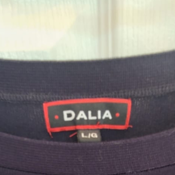 NWOT ☆ Dahia Navy Blue Tie Waist Sweater Size L - Picture 4 of 8